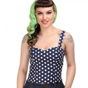 Collectif Lottie Polka Dot Top NWT